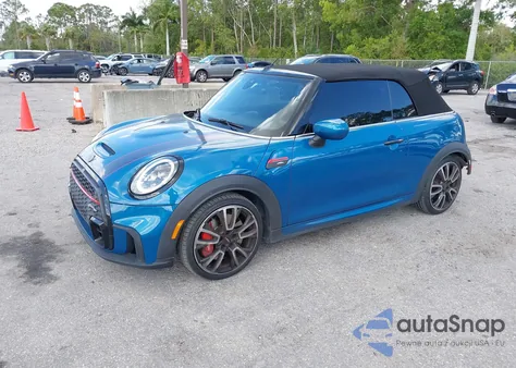 2022 Mini Convertible John Cooper Works z USA, uszkodzony, nr VIN WMW63DL0XN3P15732